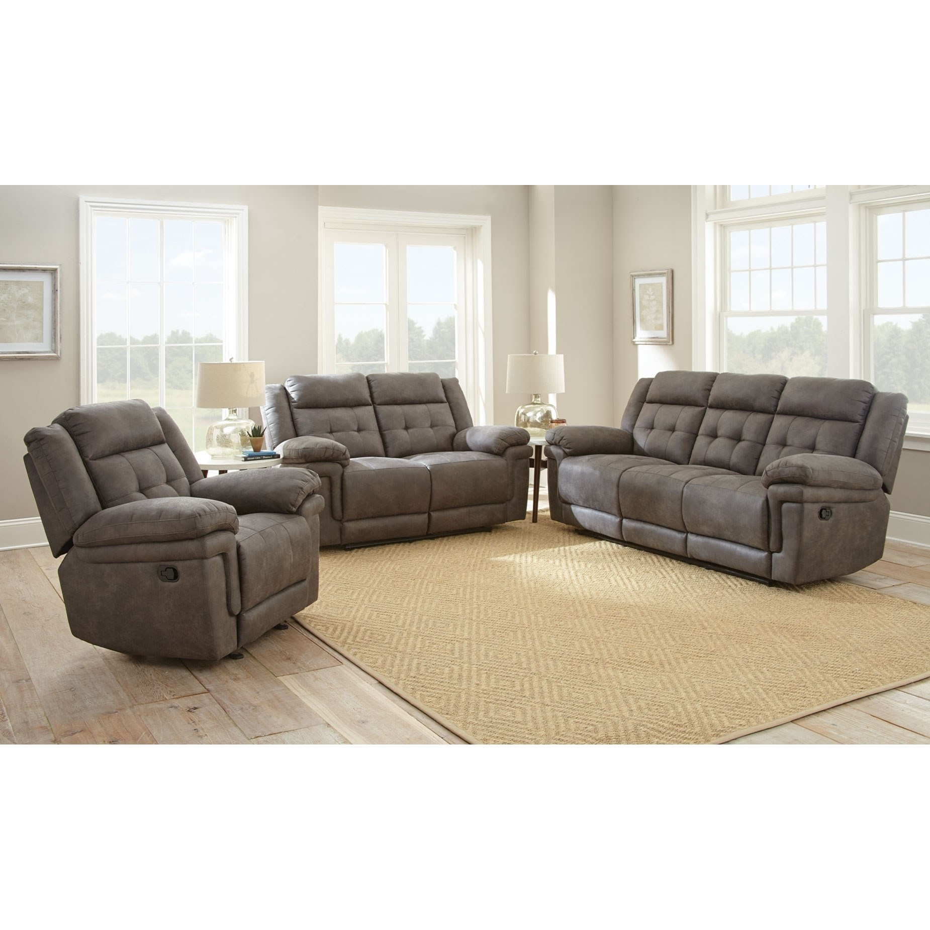 Steve Silver Anastasia AT850S Casual Reclining Sofa with Tufted